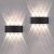 2 Pack Lampada da Parete Esterno/Interno LED Applique da Esterni 16W 1600LM Up Down Faretto da Parete IP65 Impermeabile Moderno Lampade Muro Alluminio Bagliore su e giù (Nero 4500K luce naturale). (B0BD4NBPTG)